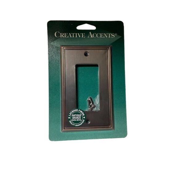 Creative Accents One Rocker Wall Plate Antique Bronze Dura-Metal Lacquer Finish - Picture 1 of 3